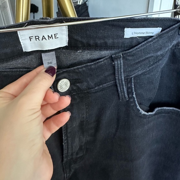 Frame Denim Black Men’s L’Homme Skinny Jeans - Picture 4 of 7